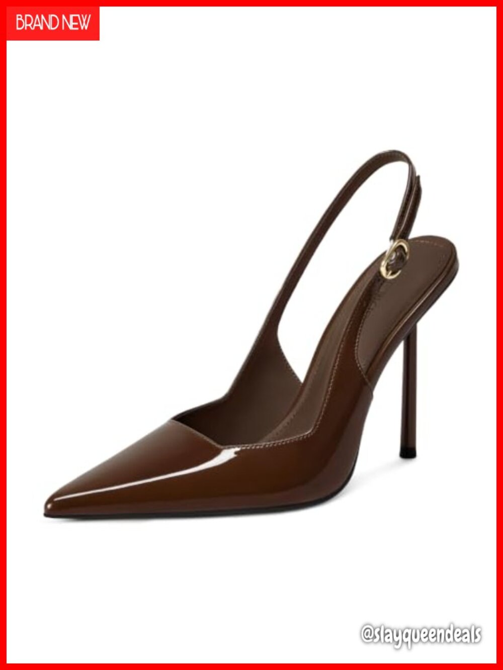 wetkiss Women's Slingback Heels Pointed Toe Stiletto High Heels Pumps